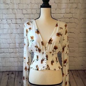 🆕 light long sleeved floral top